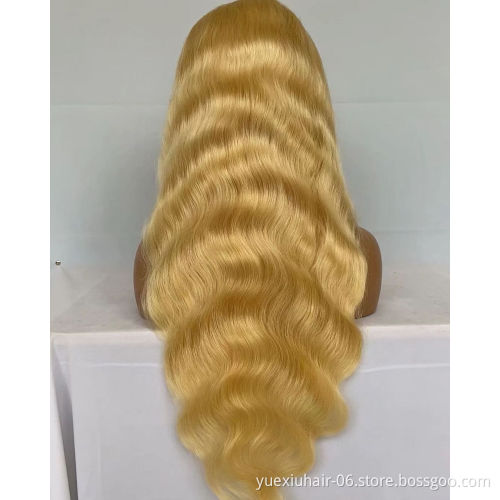 13x6 HD Lace Frontal 613 Human Hair Wig 180% Density Blonde Long Silky Straight Full Transparent 4x4 Lace Closure Wigs Vendor